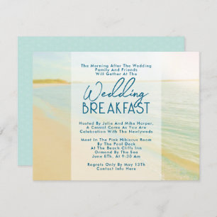 Invitation Plage Désertée Après Petit Déjeuner Mariage Invita
