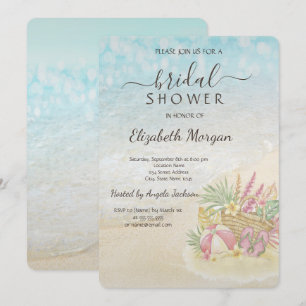 Invitation Plage Fête des mariées détente