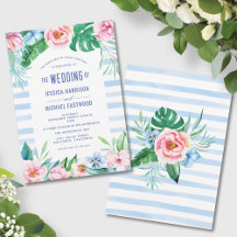 Plage Floral tropical Hawaiian Colorical Mariage