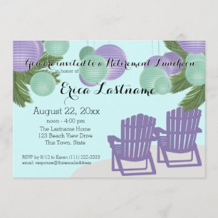 Invitation Plage Lanterns et Adirondack Chaises Retraite