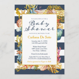 Invitation Plage nautique Océan / Baby shower de mer Invitati