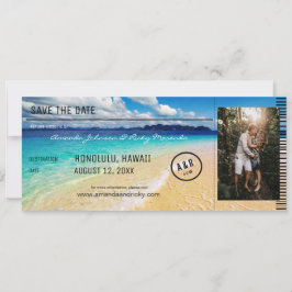 Invitation Plage - Ocean Destination avec photo Enregistrer l