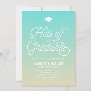 Invitation Plage Ombre Casquettes de la Graduate Graduate Gra
