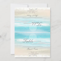 Plage Poisson-étoile blanche Mariage d'été Numéros