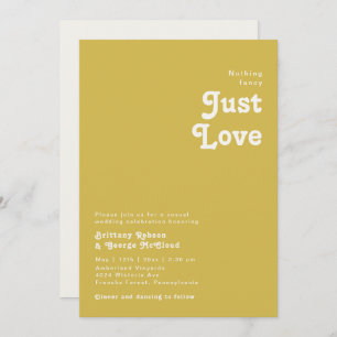 Invitation Plage Retro Gold Nothing Fancy Mariage