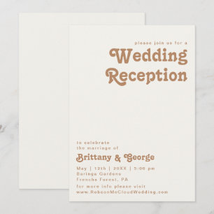 Invitation Plage Retro   Réception de mariage en ivoire