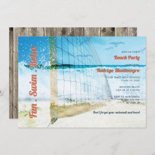 Invitation Plage Thème du lycée Décontracté