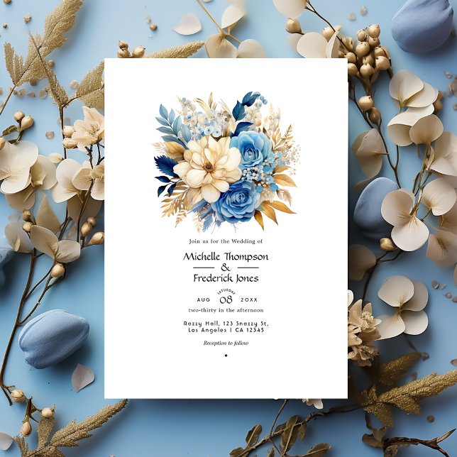Invitation Plage Tones Floral Mariage été (Créateur téléchargé)