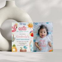 Plage tropicale 1er anniversaire de fête Photo