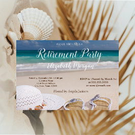 Invitation Plage tropicale cool, Palm, Partie de retraite cha