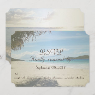 Invitation Plage tropicale, Palmier  RSVP