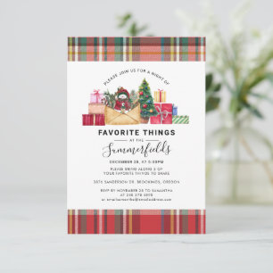 Invitation Plaid Red Green Favorite Thèmes Noël Fête