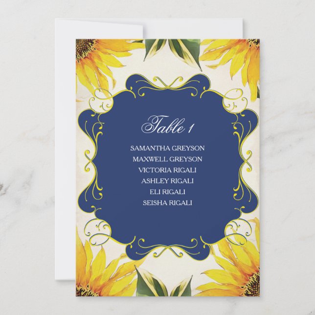 Invitation Plan de la fête des Mariages du tournesol russe (Devant)