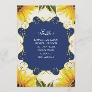 Invitation Plan de la fête des Mariages du tournesol russe