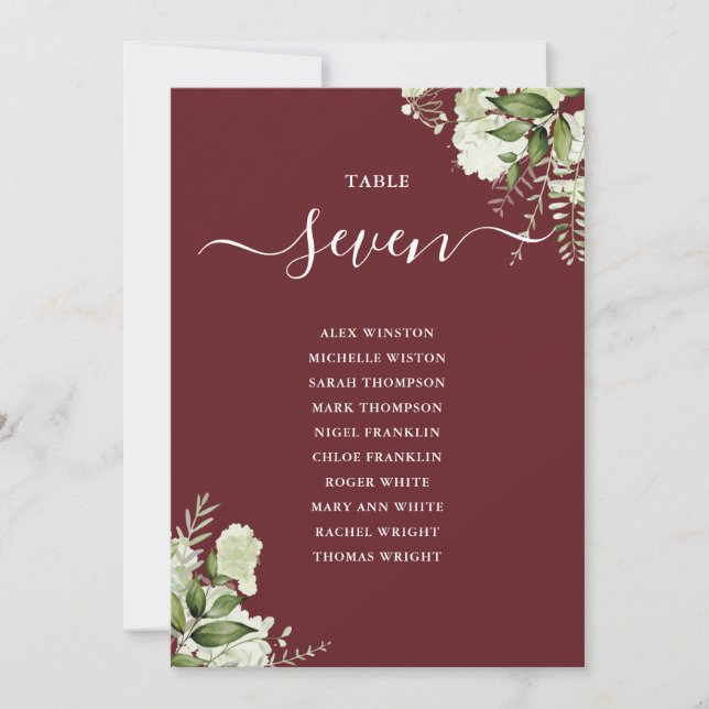 Invitation Plan de siège en bois rose de Rosewood Numéro de t (Devant)