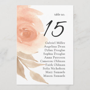Invitation Plan de table de mariage dans le jardin. Plan de t