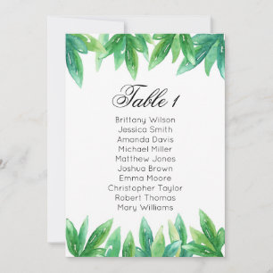 Invitation Plan de table de mariage forestier. Plan de table 