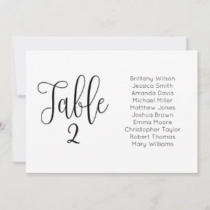 Invitation Plan de table de mariage moderne. Plan de table en