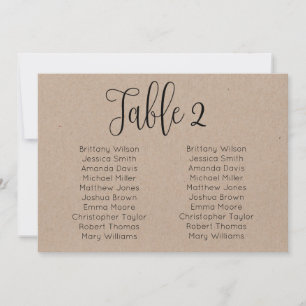 Invitation Plan de table de mariage paysager. Moderne rustiqu