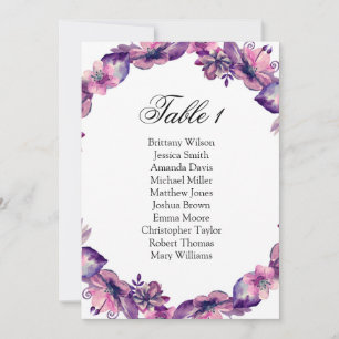 Invitation Plan de table de mariage. Tableau de mariage avec