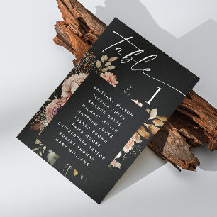 Invitation Plan de table floral bohème d'automne   Plan de ta