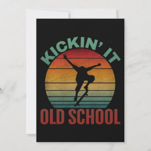 Invitation Planche à roulettes de skateboard Old School Kicki