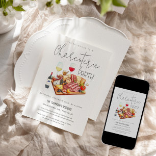 Invitation Planche de Charcuterie Vin Fromage Toute Occasion 