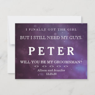 Invitation Planche pourpre de la Parties scintillant
