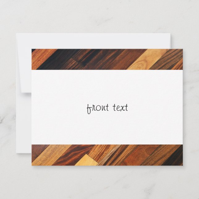 Invitation Plancher en bois diagonal (Devant)