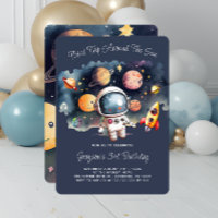Planètes de l'espace extérieur Bleu 3e anniversair
