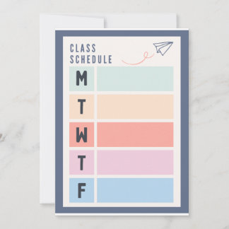 Invitation Planificateur quotidien du lundi au vendredi