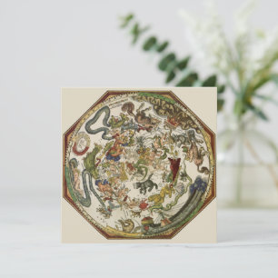 Invitation Planisphère céleste vintage par Peter Apian