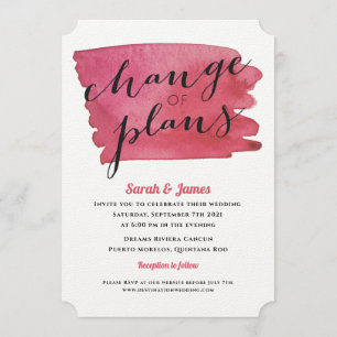 Invitation Plans de modification reportés Mariage