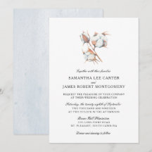 Plante à bille de coton aquarelle | MARIAGE