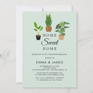 Invitation Plantes de maison en pot   Fête de pendaison de cr
