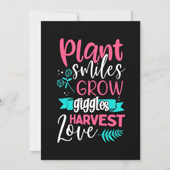 Invitation Plantez Sourires Faites Grandir Rires Amour (Devant)