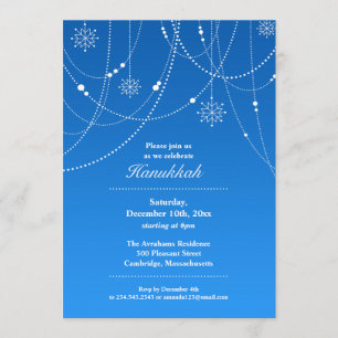 Invitation plate de partie de Hannukah