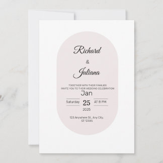 Invitation plate, taille: 13 cm x 18 cm, Papier: M