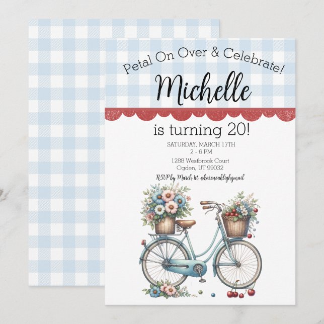 Invitation plate, taille: 13 x 18 cm, Papier: Sign (Devant / Derrière)