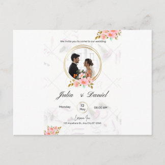 Invitation plate, taille : 5 po x 7 po, papier : m