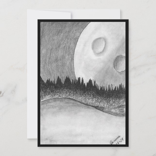 Invitation plate, Taille : 5" x 7", Papier : Matte (Devant)