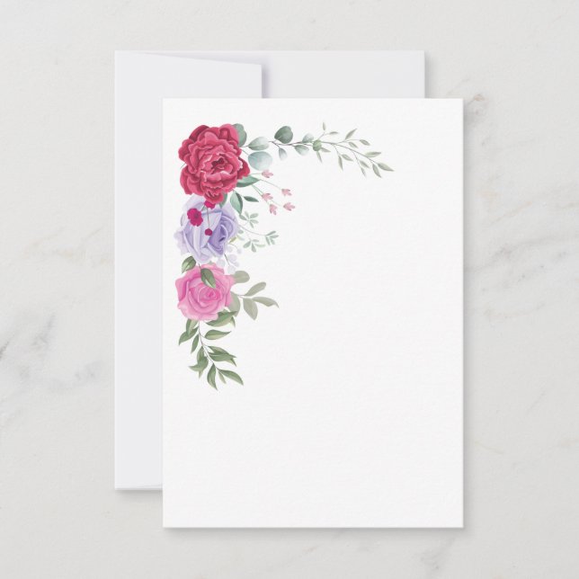 Invitation plate, Taille : 5" x 7", Papier : Matte (Devant)