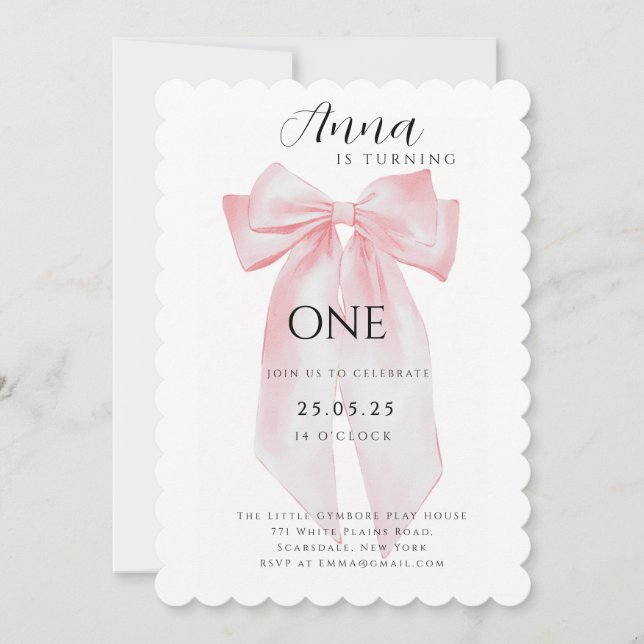 Invitation plate, Taille : 5" x 7", Papier : Signa (Devant)