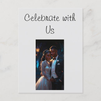 Invitation plate, taille : Couple mariage de 5 po 