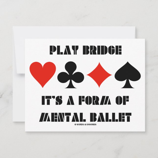 Invitation Play Bridge C'est une forme de ballet mental (Devant)