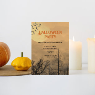 Invitation Pleine lune Dusk Dark Woods Halloween