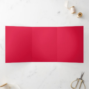 Invitation pliable triple Crimson & Beige – Person