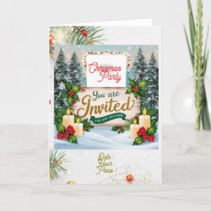 Invitation pliée chrismas