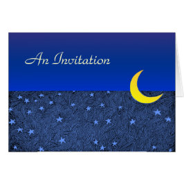 Invitation pliée personnalisée sur la lune et les 