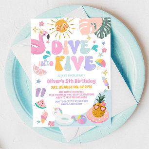 Invitation Plongez dans cinq fêtes au bord de la piscine d'ét